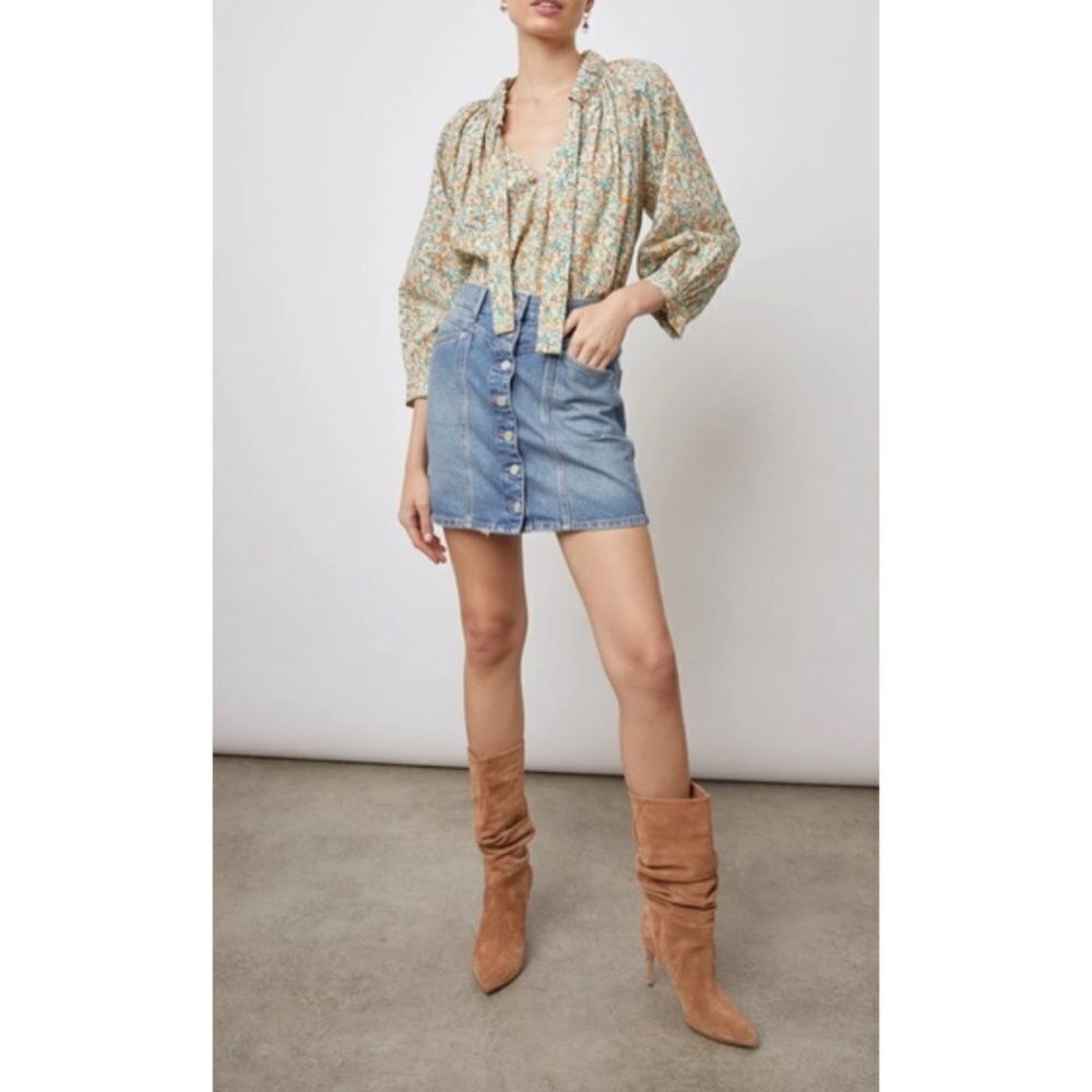Rails Amal Relaxed Tie Neck Cotton Top Size M / NWOT